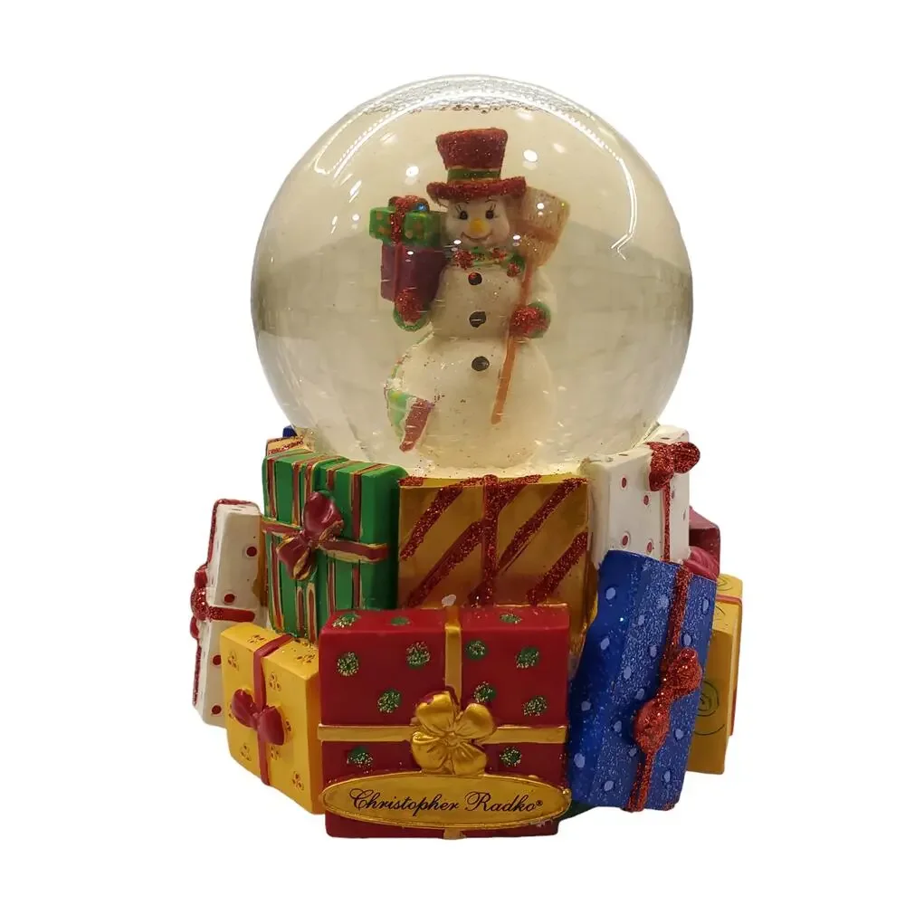 Christopher Radko Musical Snow Globe Snowman Vintage Christopher Radko Christmas